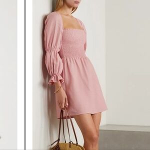 Reformation Blush Long Sleeve Dress